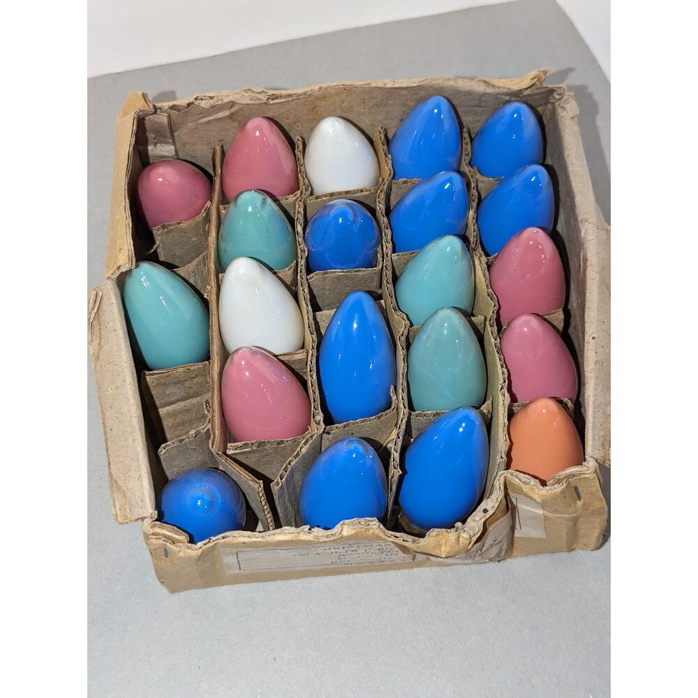 Vintage Case of C - 9 1/4 Christmas Light Bulbs Replacement Outdoor Lights